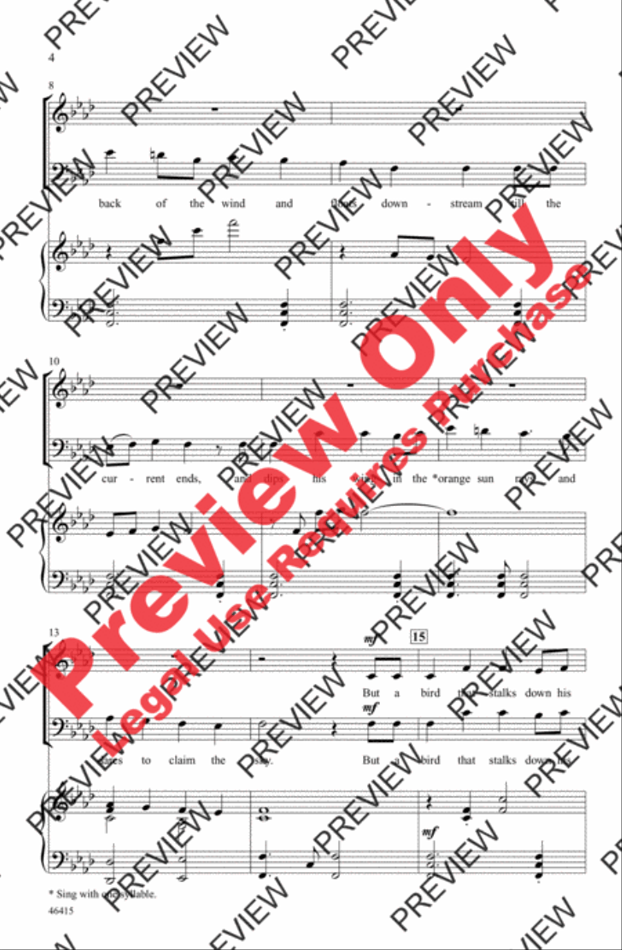 Caged Bird Caged Bird 4-Part scores gallery preview page 3