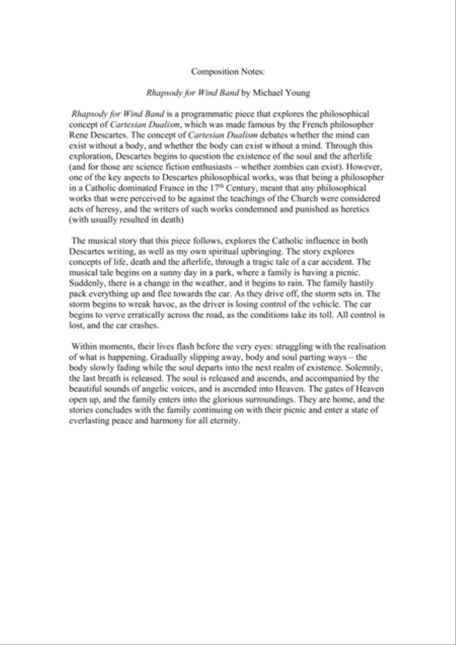 Rhapsody for Wind Band - Score Concert Band scores gallery preview page 2