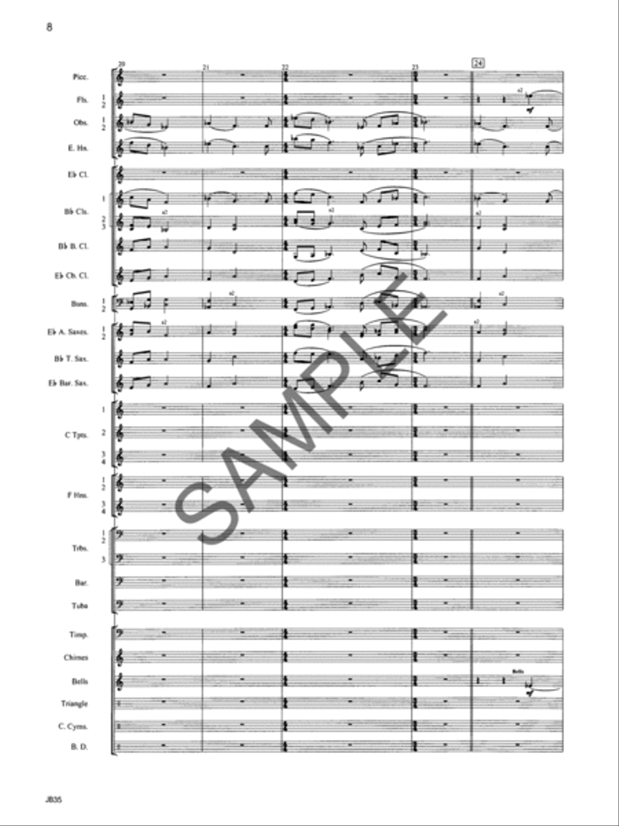 Aubrey Fanfare - Score Concert Band scores gallery preview page 21