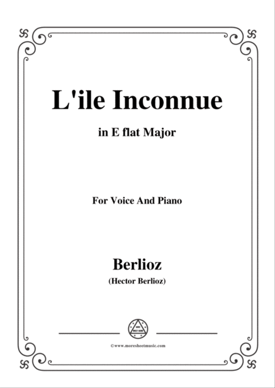 Berlioz-L'ile Inconnue in E flat Major,for voice and piano Voice Solo scores gallery preview page 1