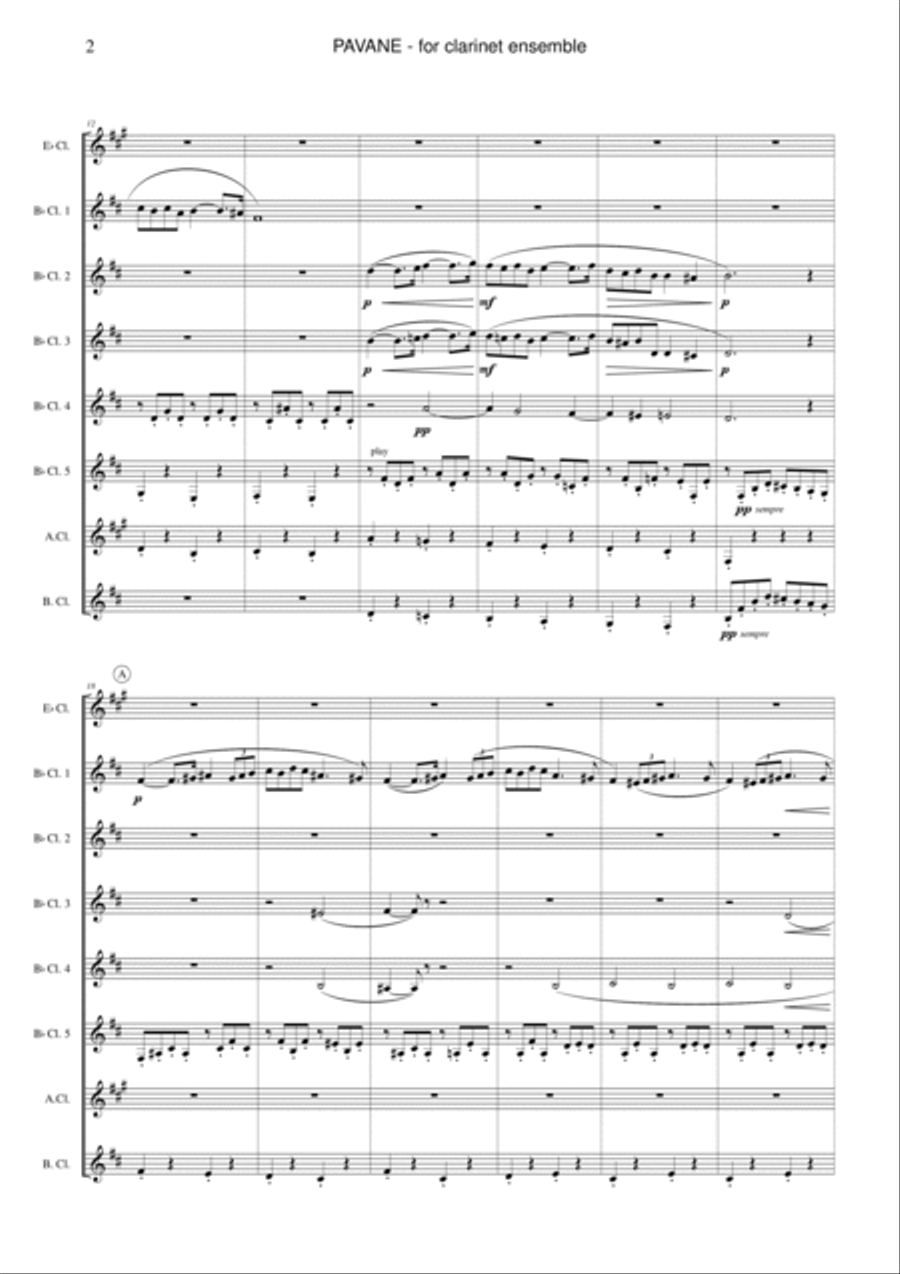 Pavane, op. 50 Pavane, op. 50 Woodwind Ensemble scores gallery preview page 2