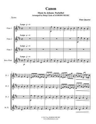Pachelbel's Canon for Flute Quartet