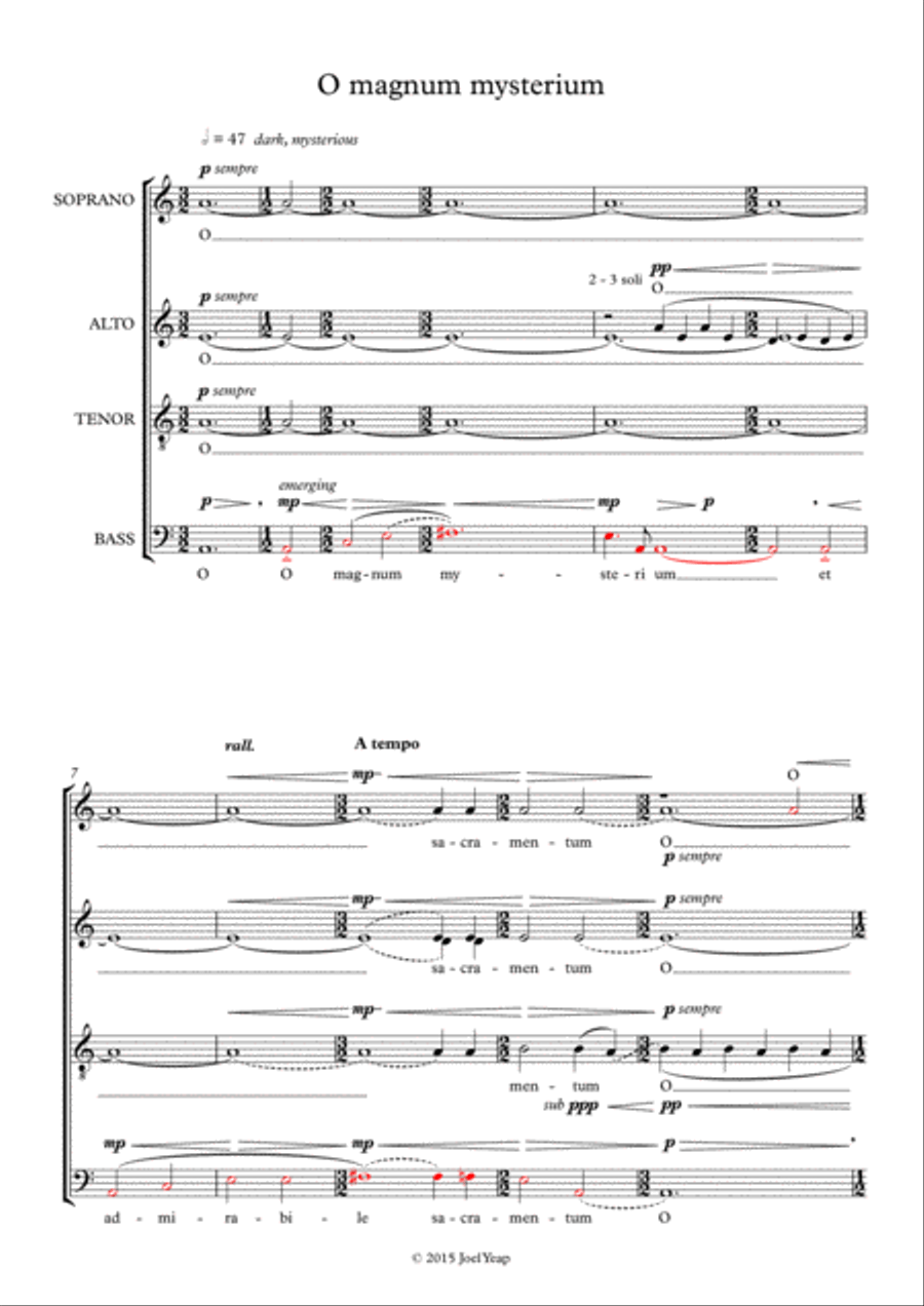 O magnum mysterium - SATB 4-Part scores gallery preview page 3