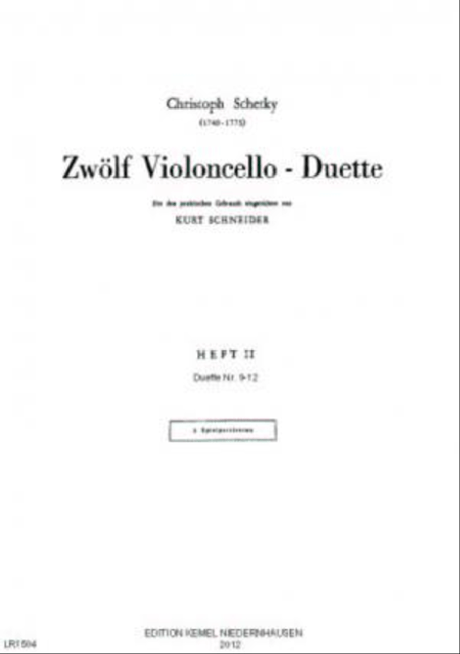 Zwölf Violoncello-Duette String Duet scores gallery preview page 1