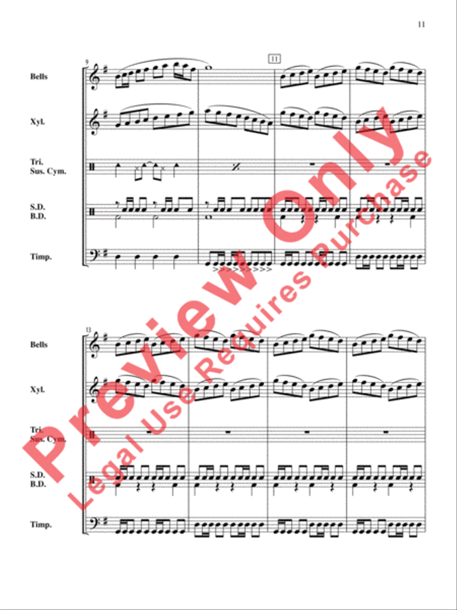The Anthony J. Cirone Intermediate Percussion Ensemble Collection Percussion Ensemble scores gallery preview page 12