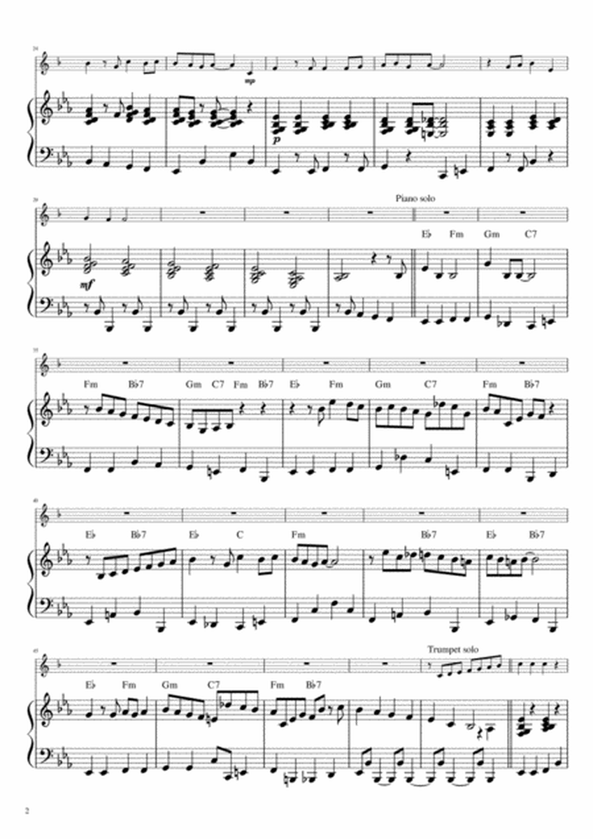 O Tannenbaum - Jazz Arrangement for Trumpet & Piano image number null