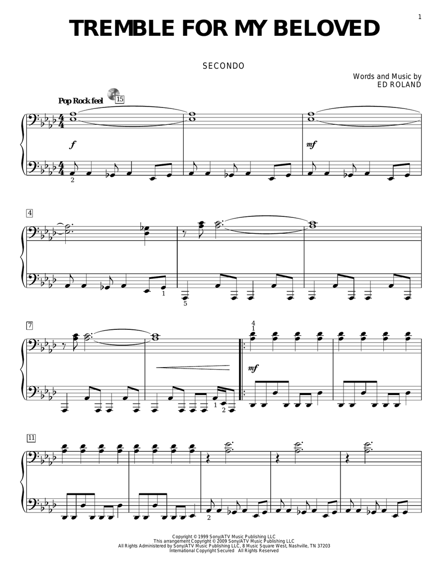 Tremble For My Beloved Piano Duet scores gallery preview page 1