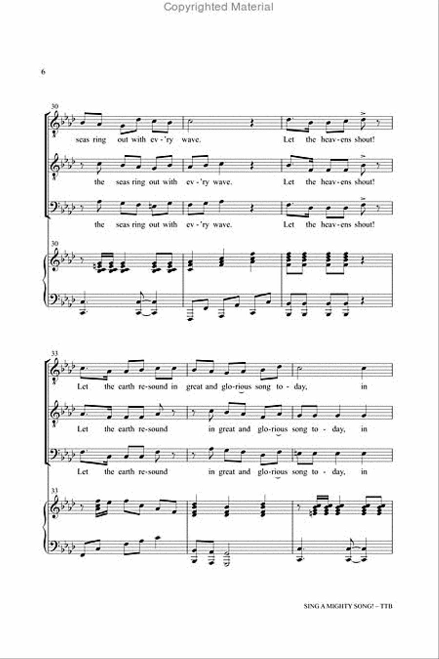 Sing a Mighty Song! TTB scores gallery preview page 7