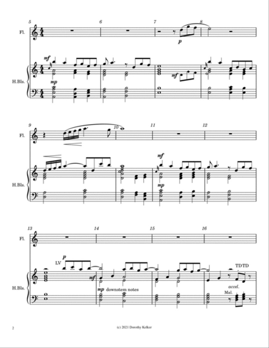 Pan's Forest (Sylvan Meditation) Handbell Choir scores gallery preview page 2