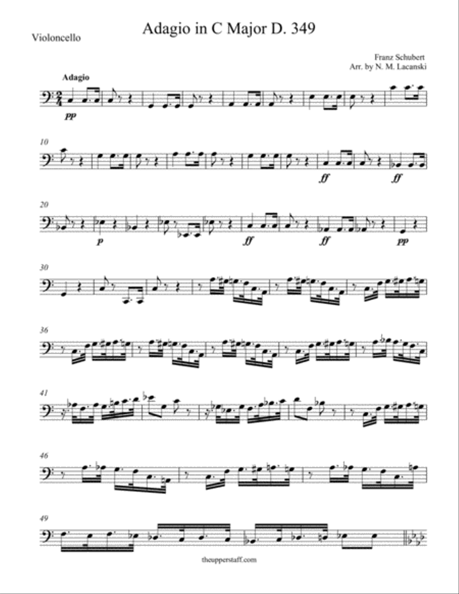 Adagio in C Major D. 349 String Quartet scores gallery preview page 6