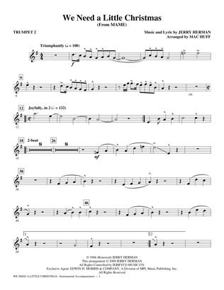 We Need A Little Christmas (from Mame) (arr. Mac Huff) - Trumpet 2