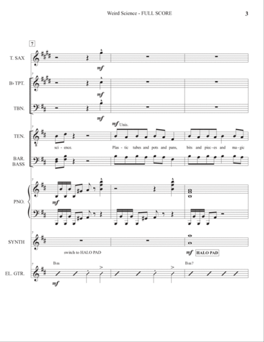 Weird Science Tenor Saxophone scores gallery preview page 6
