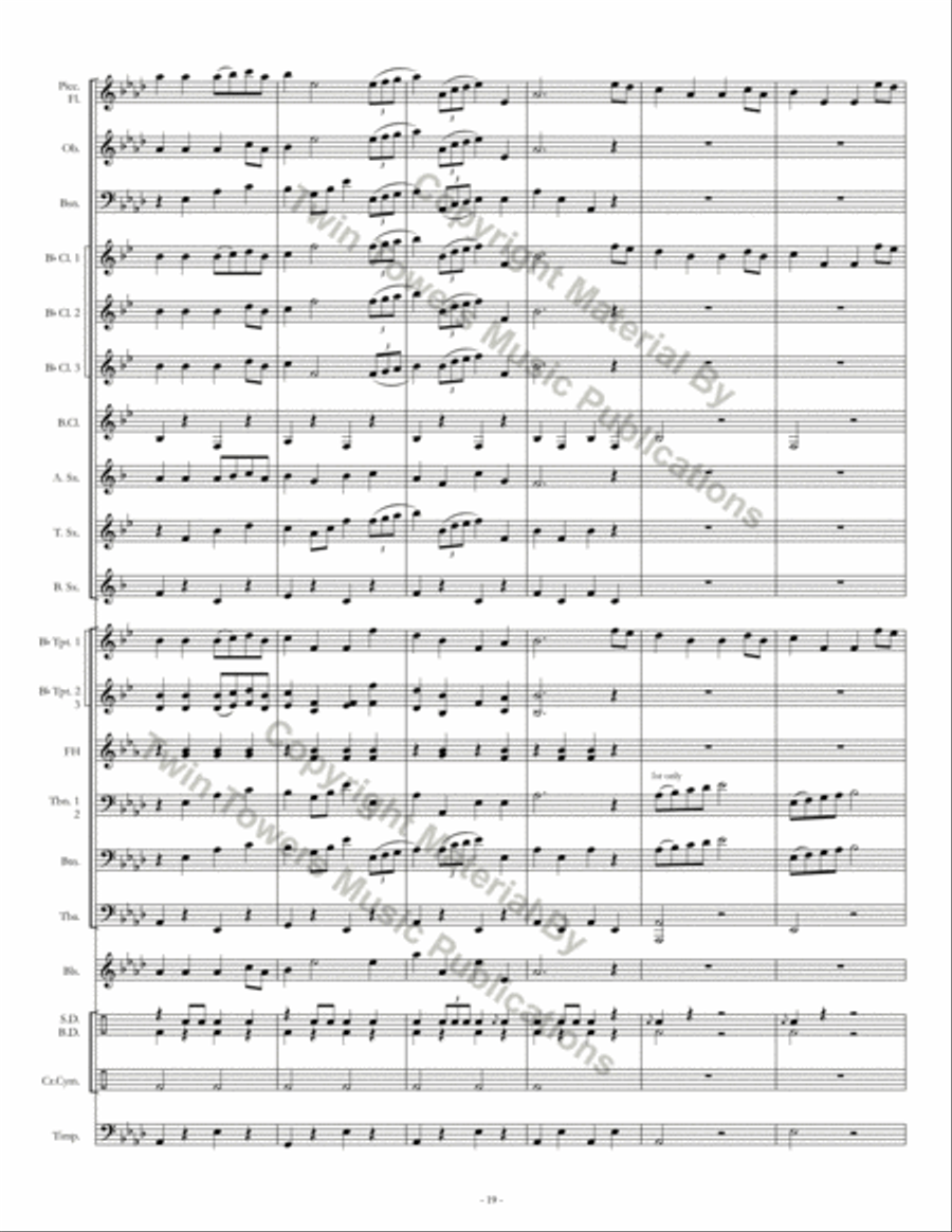 Fort Valley March Concert Band scores gallery preview page 20