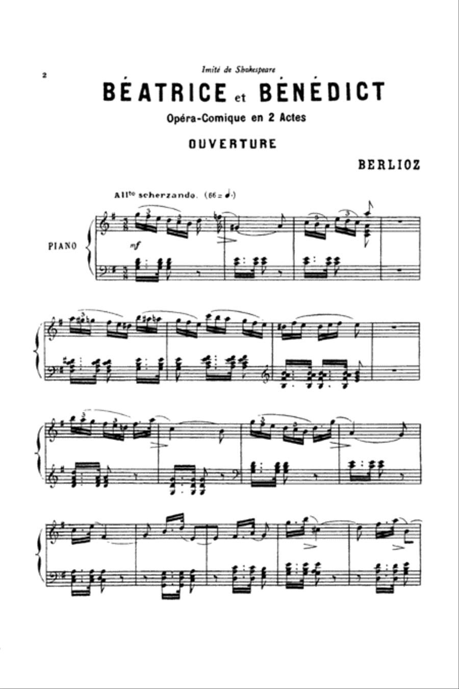 Beatrice and Benedict Beatrice and Benedict Voice scores gallery preview page 5