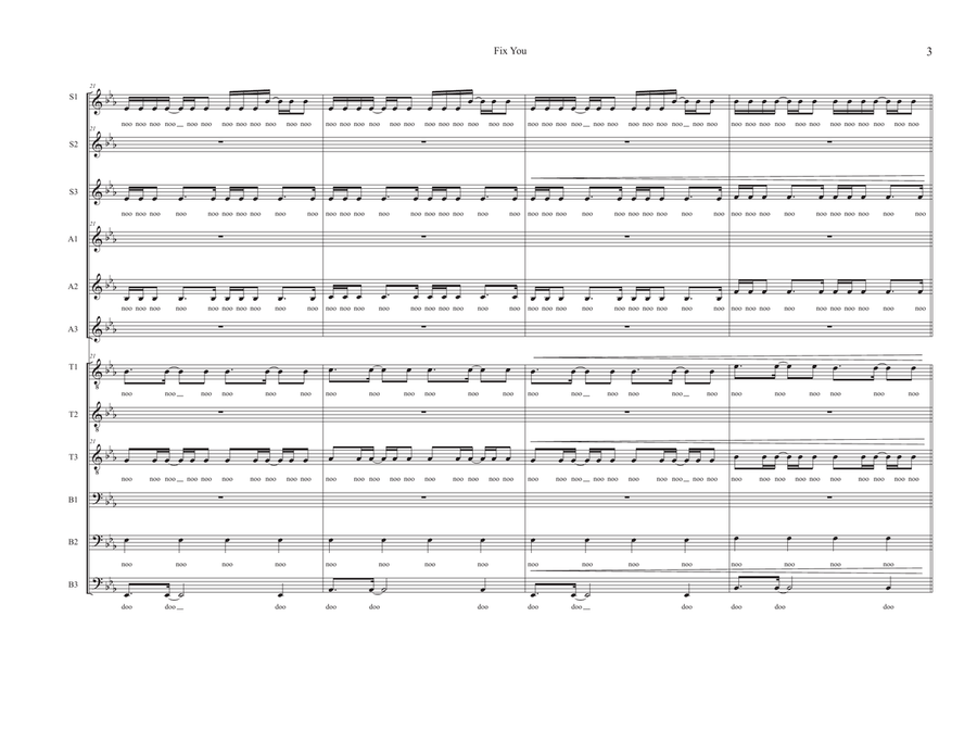 Fix You Fix You 4-Part scores gallery preview page 3