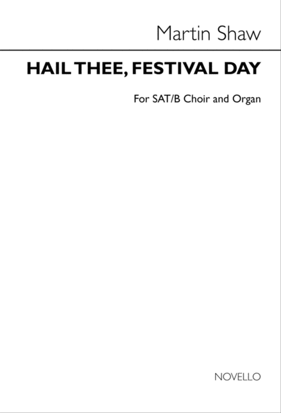 Hail Thee, Festival Day! Hail Thee, Festival Day! 4-Part scores gallery preview page 1