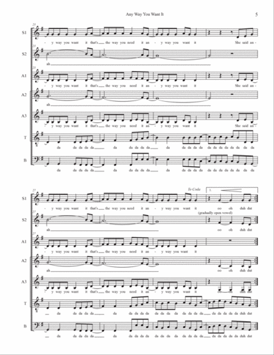 Any Way You Want It Divisi scores gallery preview page 5