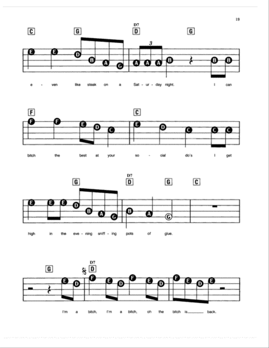 The Bitch Is Back The Bitch Is Back Electronic Keyboard scores gallery preview page 2