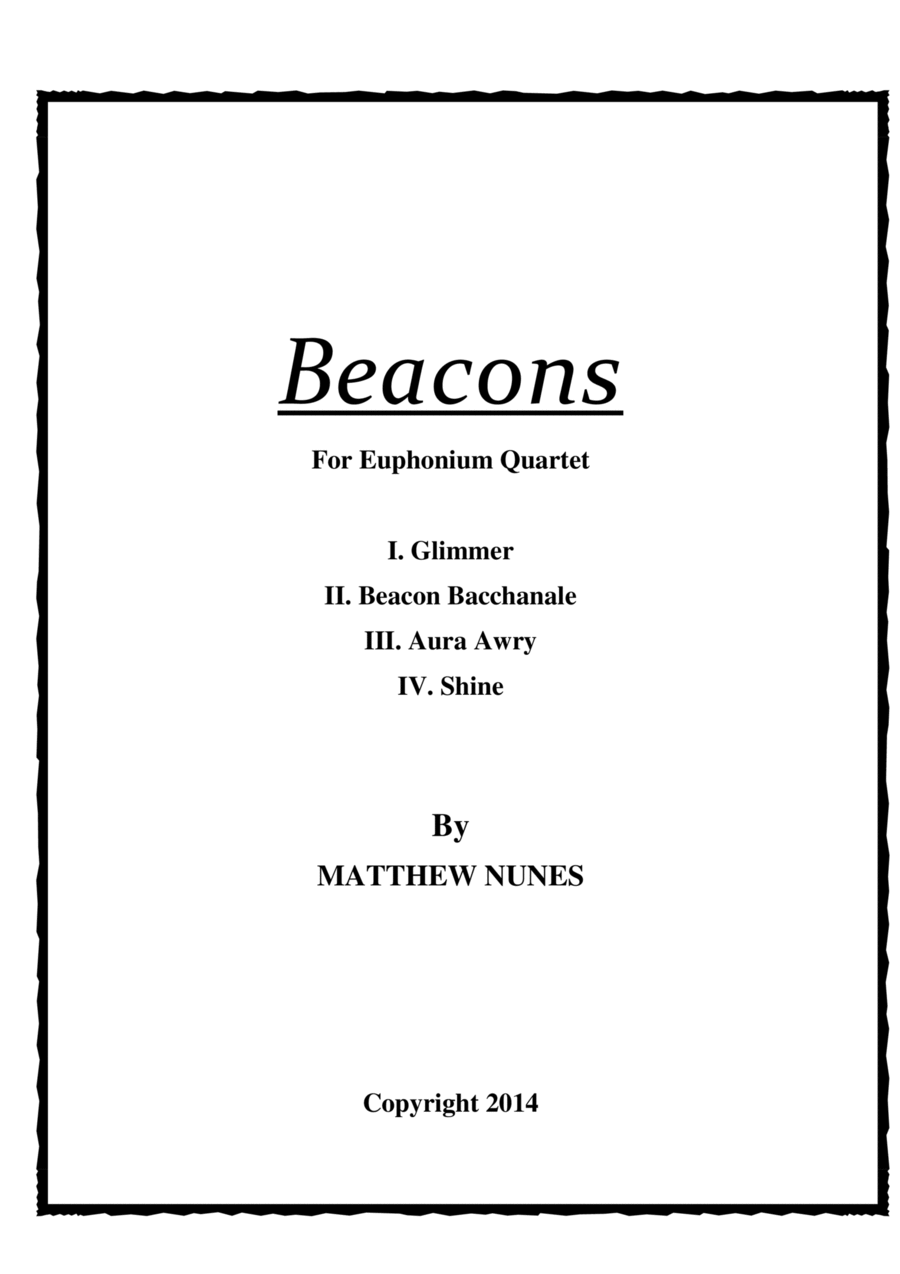 Beacons for Euphonium Quartet Euphonium Quartet scores gallery preview page 1