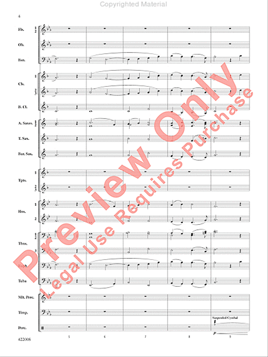Colonial Song Concert Band scores gallery preview page 3