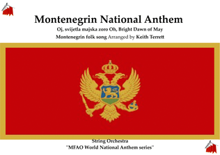 Book cover for Montenegrin National Anthem for String Orchestra (MFAO World National Anthem Series)