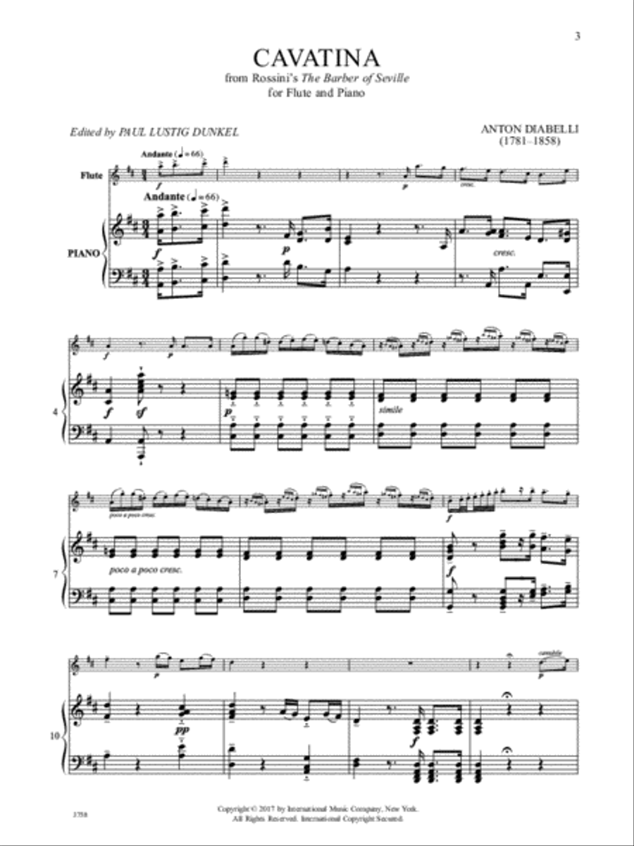 Cavatina From Rossini'S The Barber Of Seville Flute Solo scores gallery preview page 2