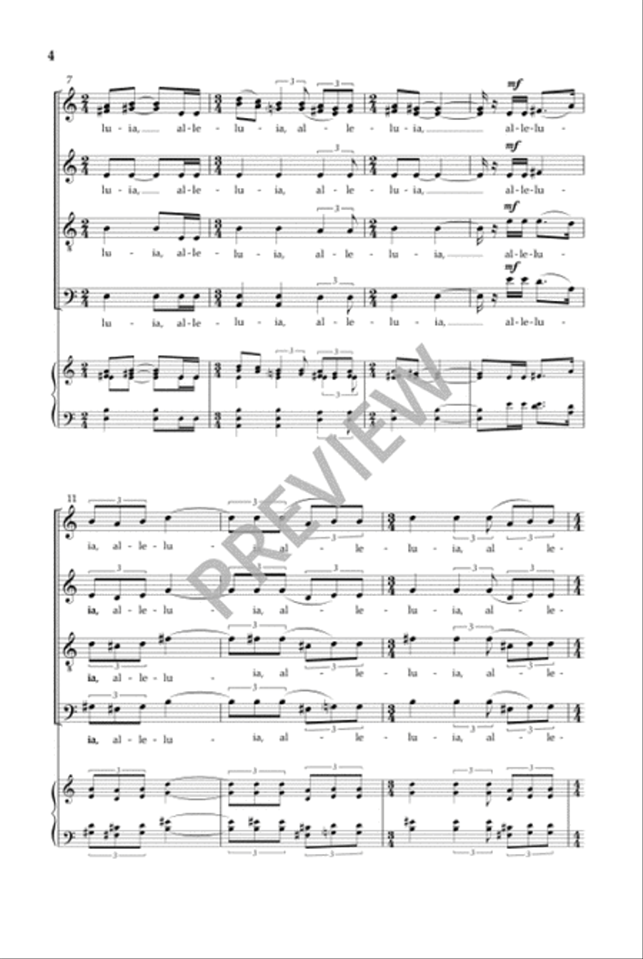 Alleluia - SATB divisi Divisi scores gallery preview page 5