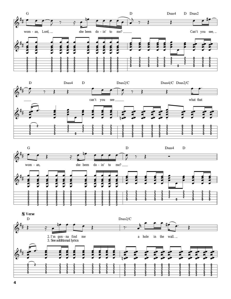 Can't You See Acoustic Guitar scores gallery preview page 4