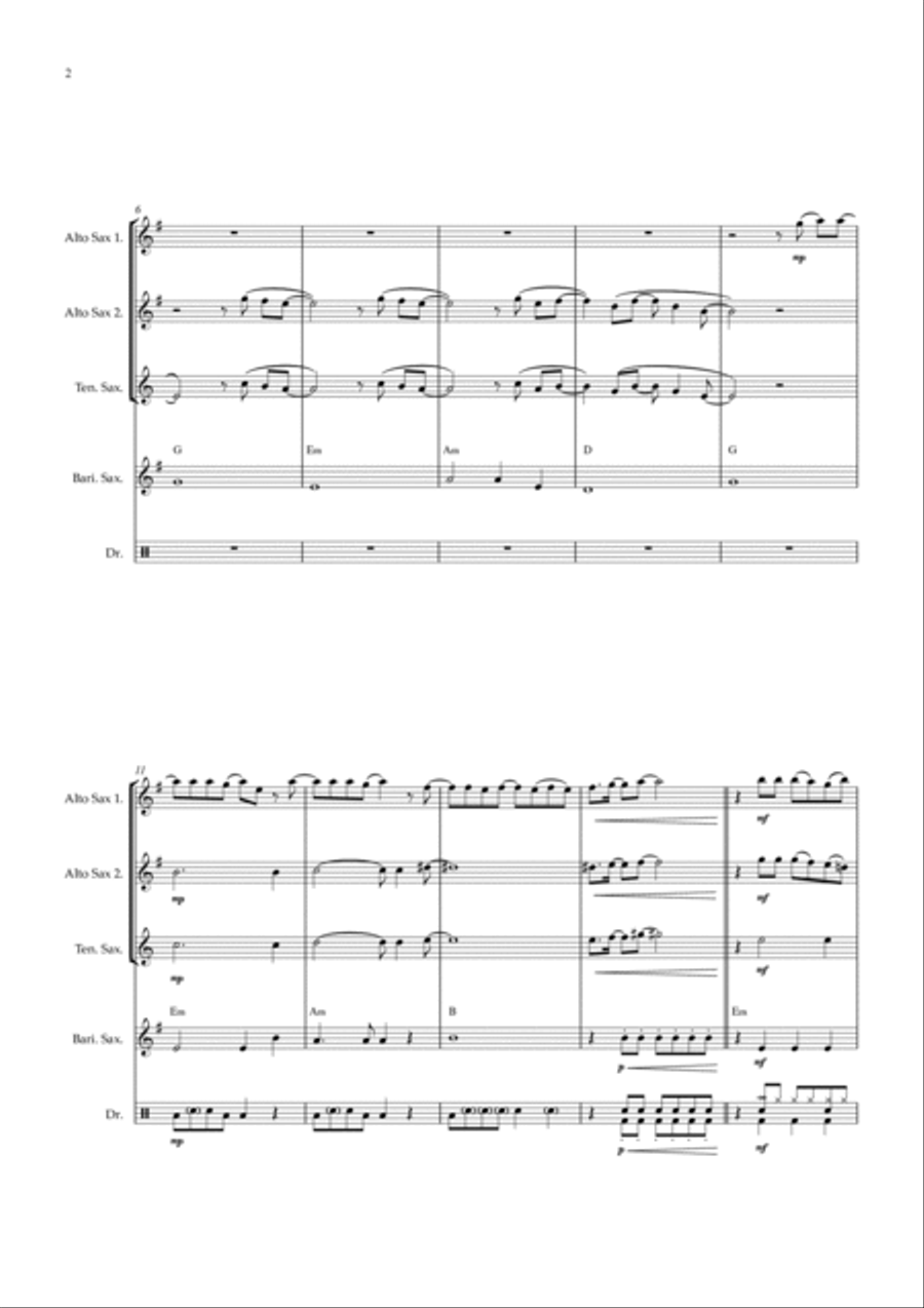 Flowers Saxophone Quartet scores gallery preview page 2