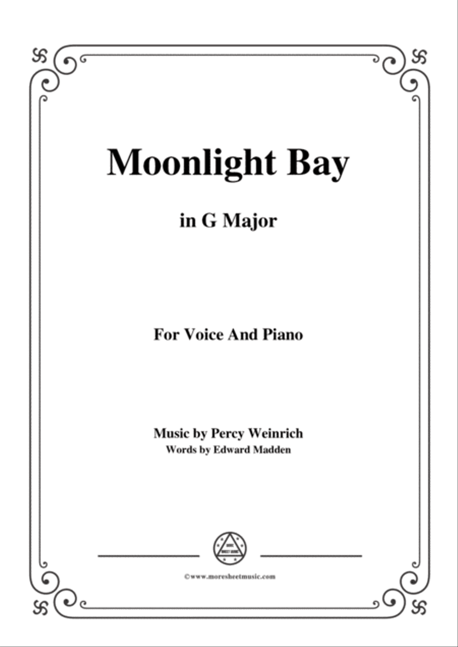 Percy Wenrich-Moonlight Bay,in G Major,for Voice and Piano Voice Solo scores gallery preview page 1