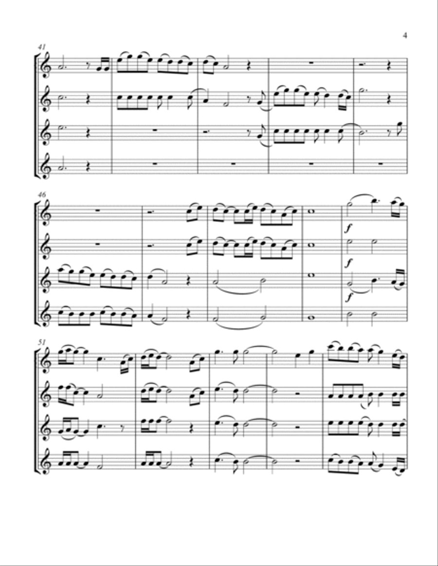 Colors Of The Wind Clarinet Quartet scores gallery preview page 5