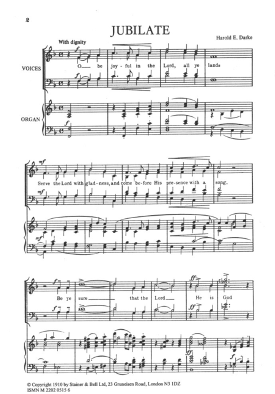 Jubilate in F 4-Part scores gallery preview page 2