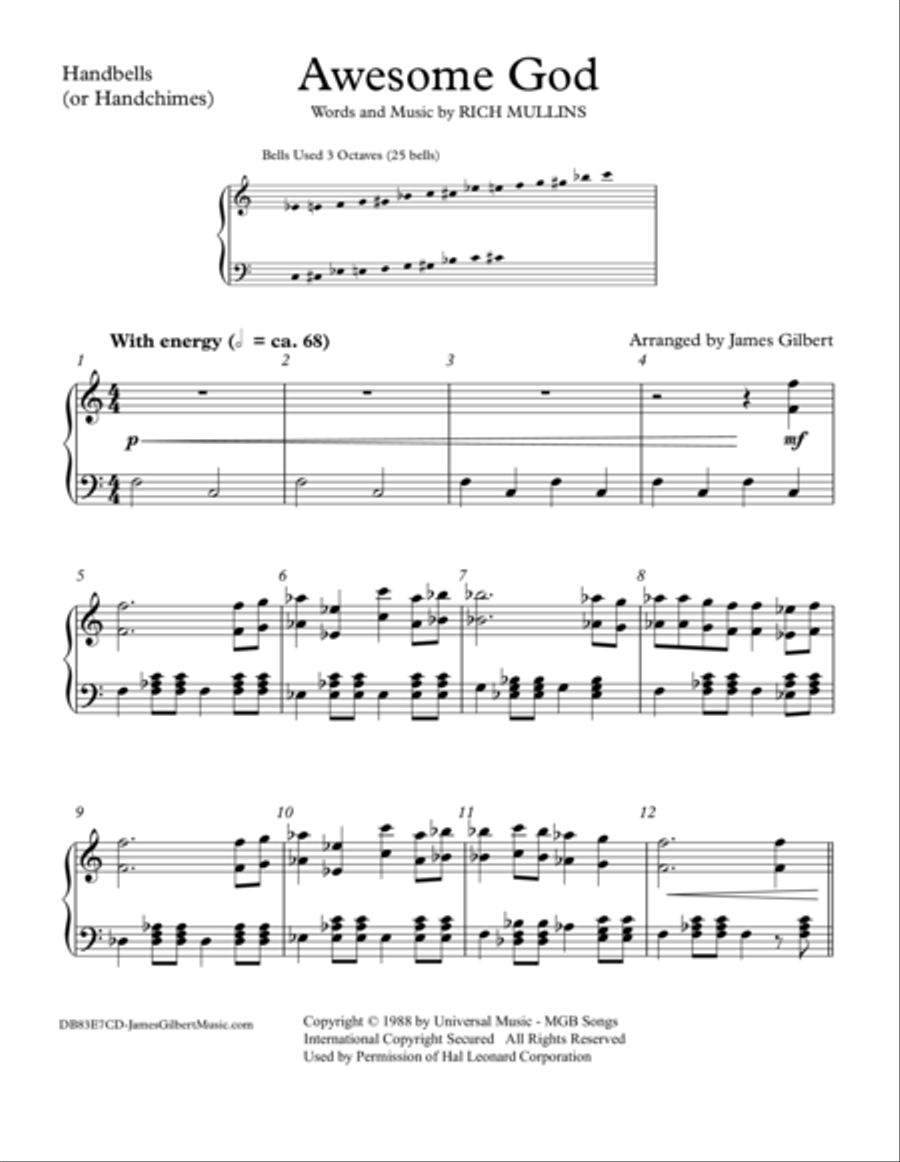 Awesome God Small Ensemble scores gallery preview page 1
