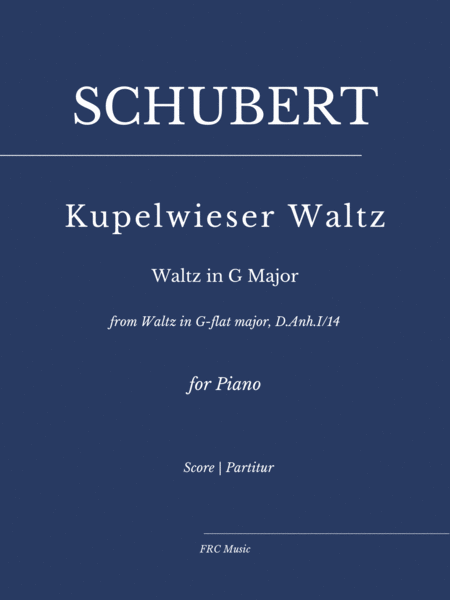 Kupelwieser Waltz (from Waltz in G-flat major, D.Anh.I/14) EASY VERSION in G Major for PIANO SOLO image number null