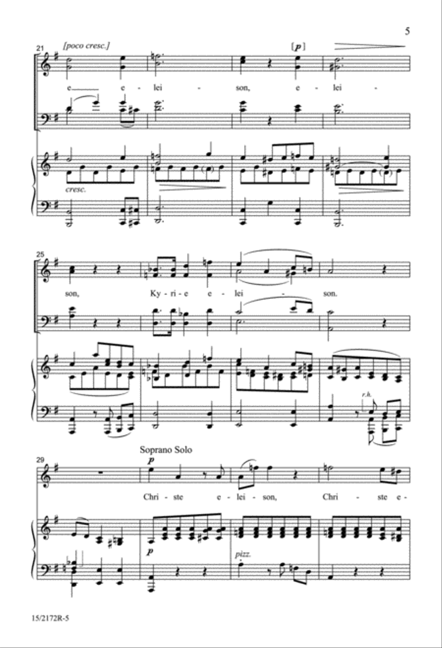 Kyrie, Benedictus and Osanna 4-Part scores gallery preview page 5