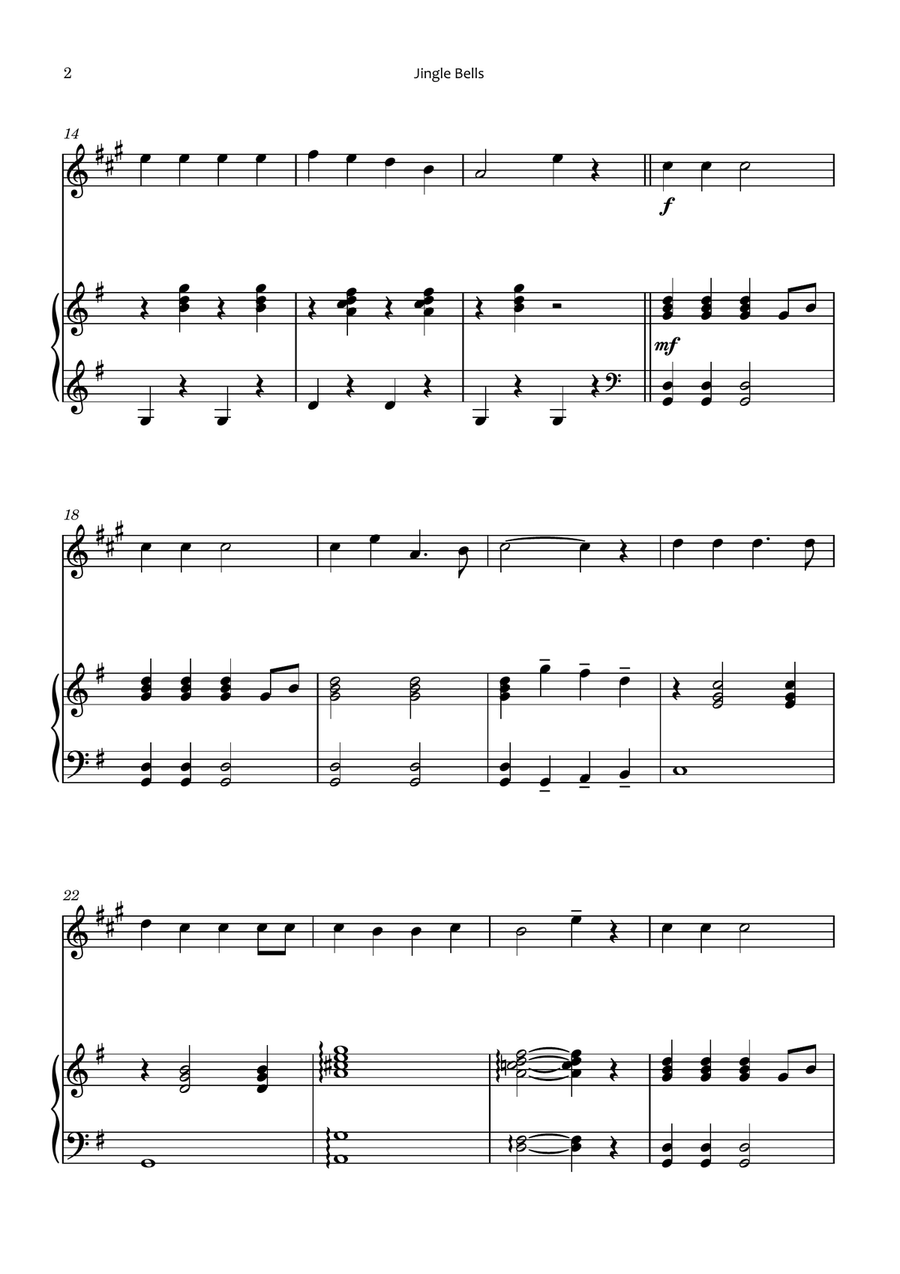 Jingle Bells Chamber Music scores gallery preview page 2