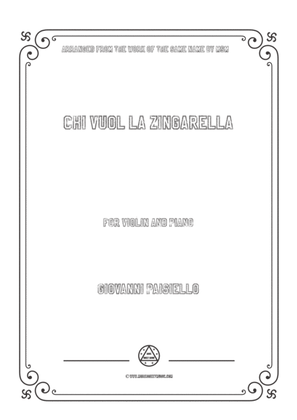 Paisiello-Chi Vuol la zingarella,for Violin and Piano