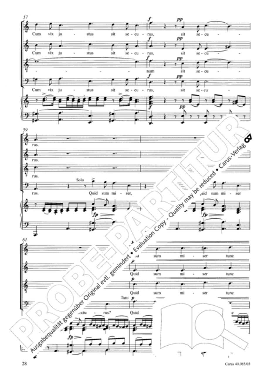 Missa pro defunctis Missa pro defunctis 4-Part scores gallery preview page 29