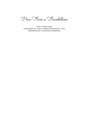 Book cover for How Firm a Foundation