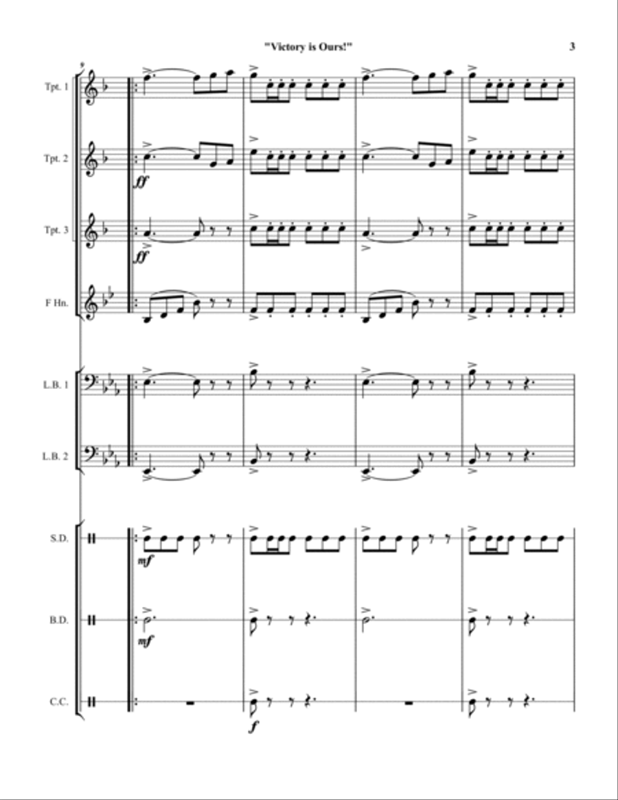 La Victoire Est à Nous! - Score Only Score scores gallery preview page 3