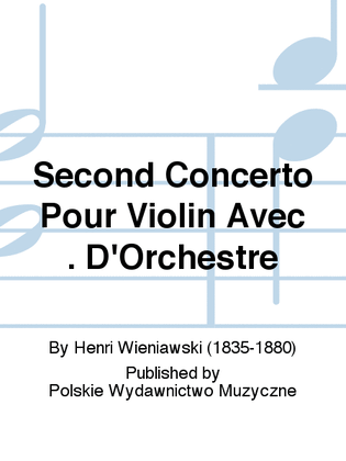 Book cover for Second Concerto Pour Violin Avec . D'Orchestre