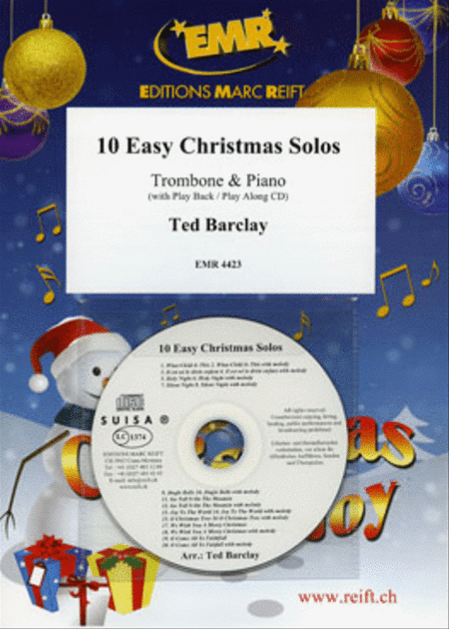 10 Easy Christmas Solos Piano Accompaniment scores gallery preview page 1