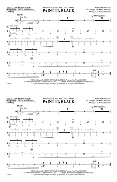 Paint It, Black: Auxiliary Percussion