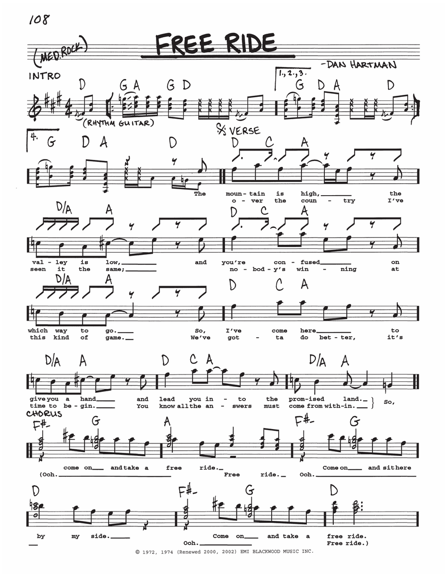 Free Ride Voice scores gallery preview page 1