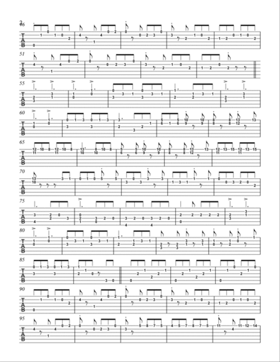 Opus 62, Tarantelle - tab Acoustic Guitar scores gallery preview page 2