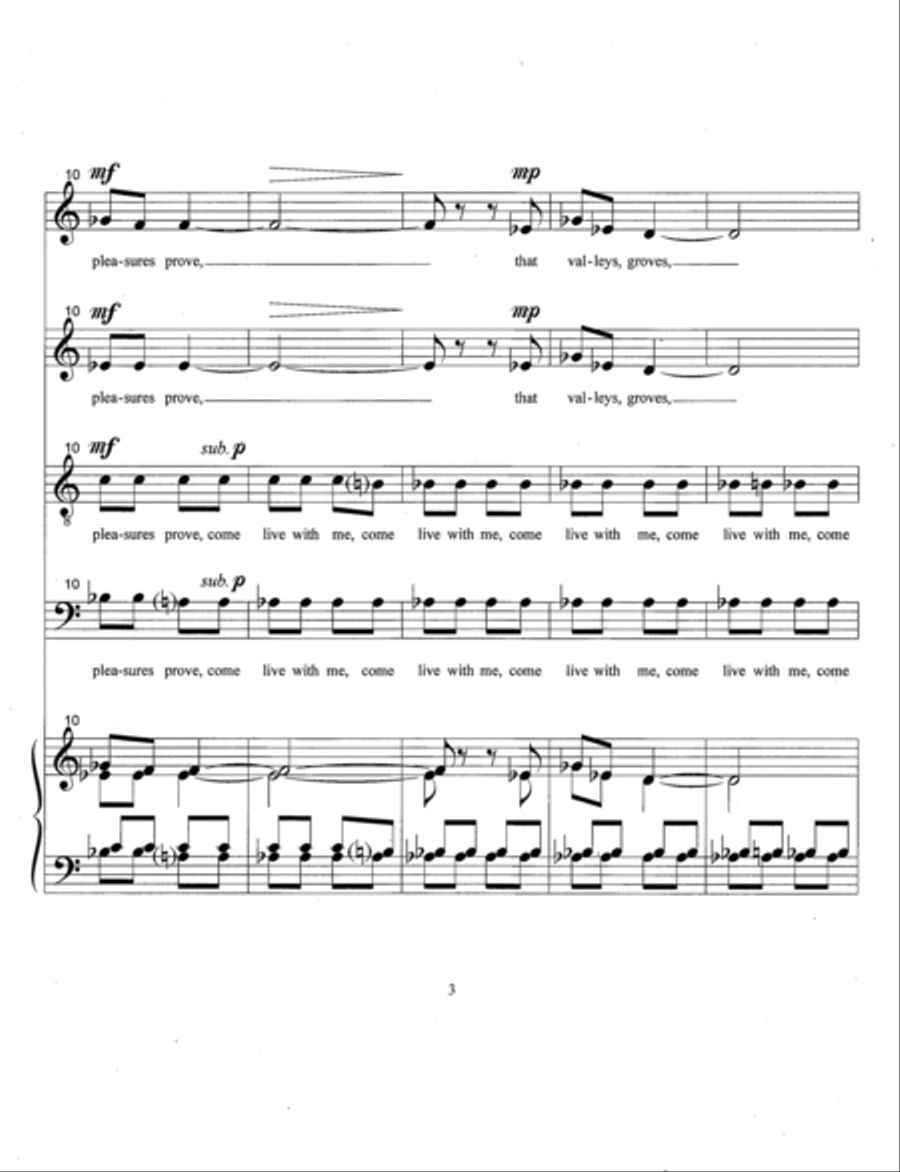 Four Elizabethan Songs About Love (2016-2018) 4-Part scores gallery preview page 5