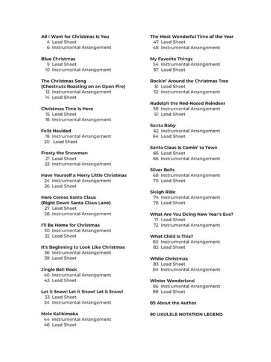 Christmas Songs for Solo Fingerstyle Ukulele Ukulele scores gallery preview page 3