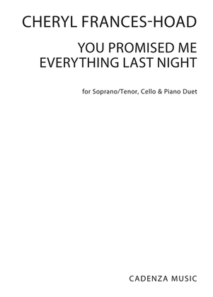 Book cover for You Promised Me Everything Last Night