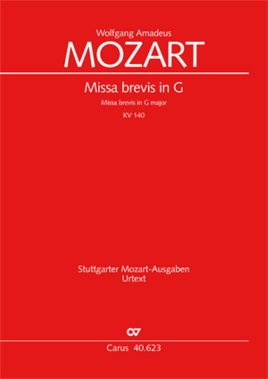 Missa brevis in G major 4-Part scores gallery preview page 1