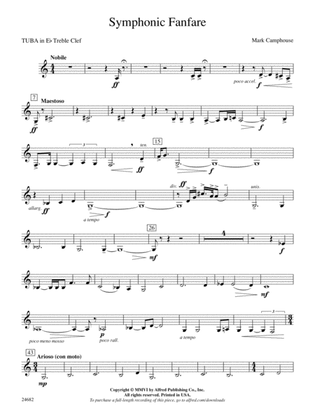 Symphonic Fanfare: (wp) E-flat Tuba T.C.